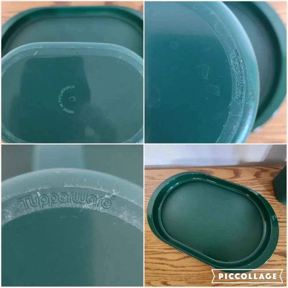 Tupperware 6-Pc Preludio Slim Ice Bucket w/Tongs Pitcher and Serving Tray VTG